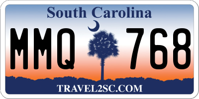 SC license plate MMQ768