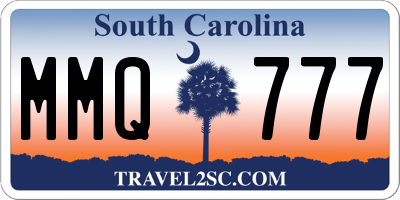 SC license plate MMQ777