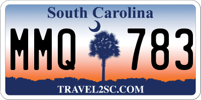 SC license plate MMQ783