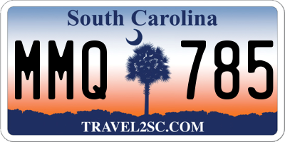 SC license plate MMQ785
