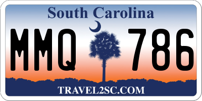 SC license plate MMQ786