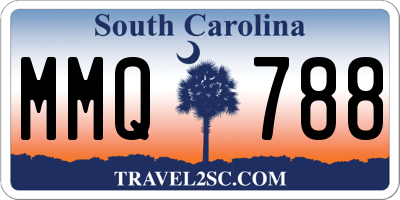 SC license plate MMQ788