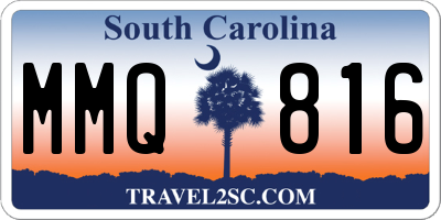 SC license plate MMQ816