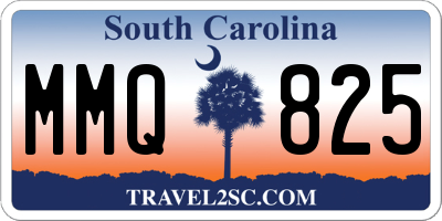 SC license plate MMQ825