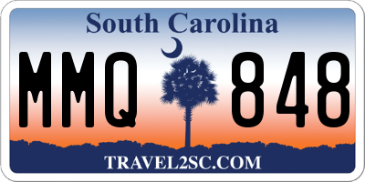 SC license plate MMQ848