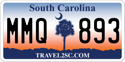 SC license plate MMQ893