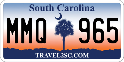 SC license plate MMQ965