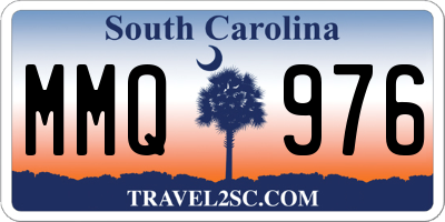 SC license plate MMQ976