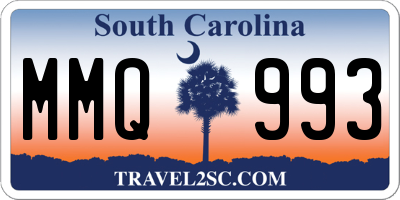SC license plate MMQ993