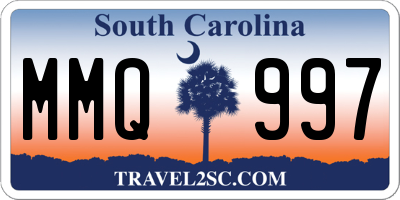 SC license plate MMQ997