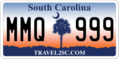 SC license plate MMQ999