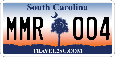 SC license plate MMR004