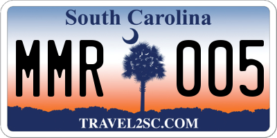 SC license plate MMR005