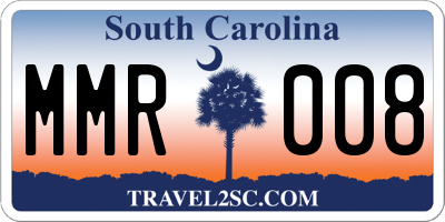 SC license plate MMR008