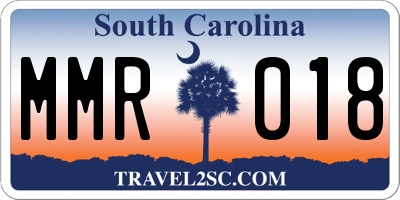 SC license plate MMR018