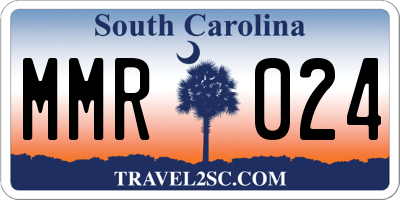 SC license plate MMR024
