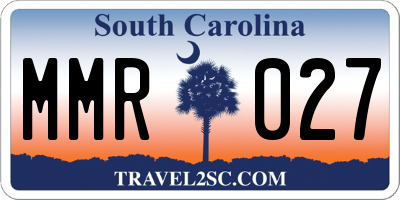 SC license plate MMR027