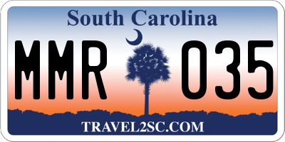 SC license plate MMR035