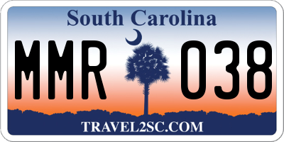 SC license plate MMR038
