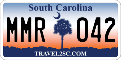 SC license plate MMR042