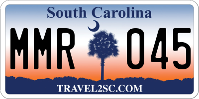 SC license plate MMR045