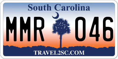 SC license plate MMR046