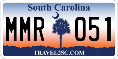 SC license plate MMR051