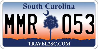 SC license plate MMR053