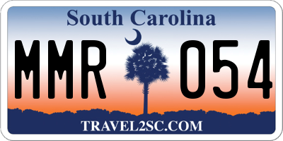 SC license plate MMR054