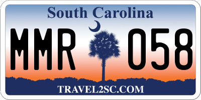 SC license plate MMR058