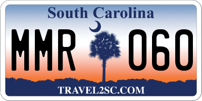 SC license plate MMR060