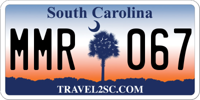 SC license plate MMR067