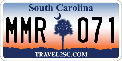 SC license plate MMR071