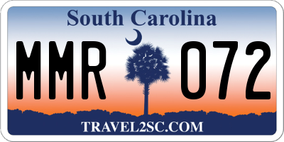 SC license plate MMR072