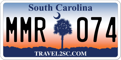 SC license plate MMR074
