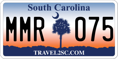 SC license plate MMR075