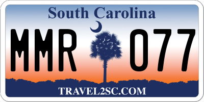 SC license plate MMR077