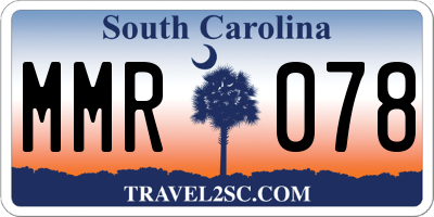 SC license plate MMR078