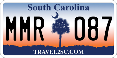SC license plate MMR087