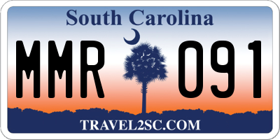 SC license plate MMR091