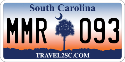 SC license plate MMR093