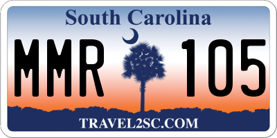 SC license plate MMR105