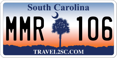 SC license plate MMR106