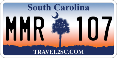 SC license plate MMR107