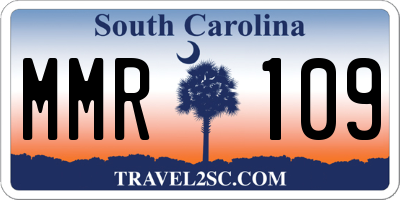 SC license plate MMR109