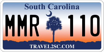 SC license plate MMR110