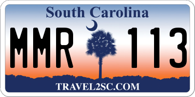 SC license plate MMR113