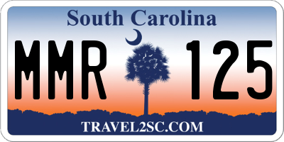 SC license plate MMR125
