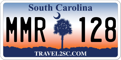 SC license plate MMR128
