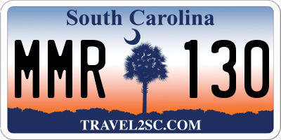 SC license plate MMR130